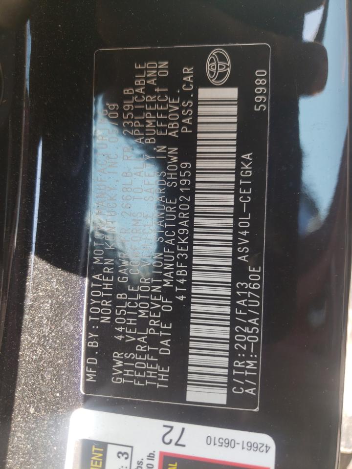 Lot #2153764213 2010 TOYOTA CAMRY BASE