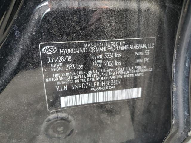 5NPD74LF8JH383307 Hyundai ELANTRA SE