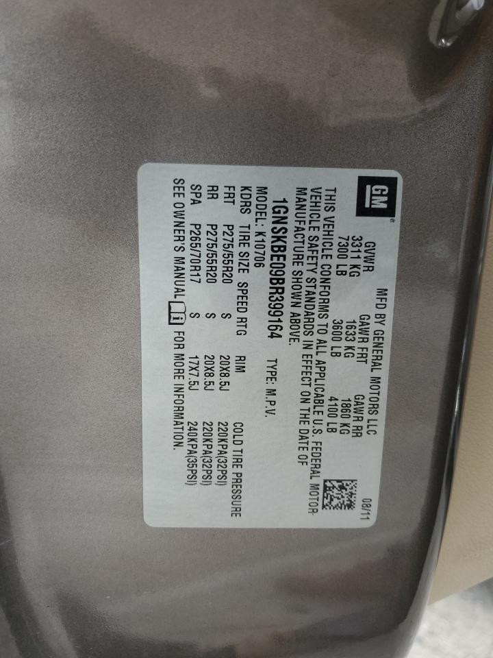 1GNSKBE09BR399164 2011 Chevrolet Tahoe K1500 Lt