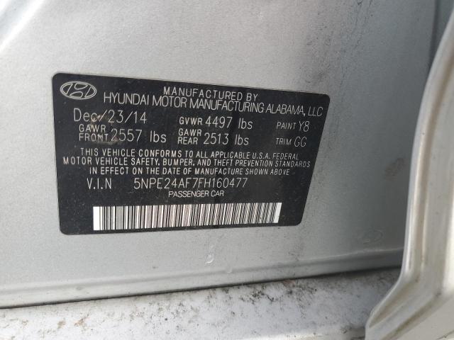 2015 Hyundai Sonata Se 2.4L(VIN: 5NPE24AF7FH160477