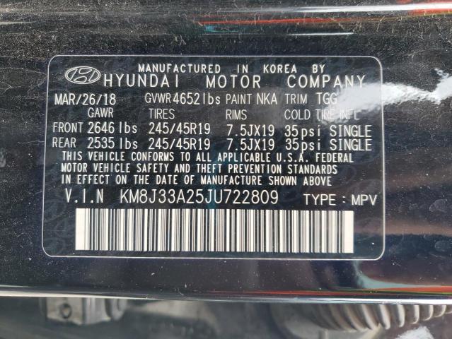 KM8J33A25JU722809 | 2018 HYUNDAI TUCSON VAL