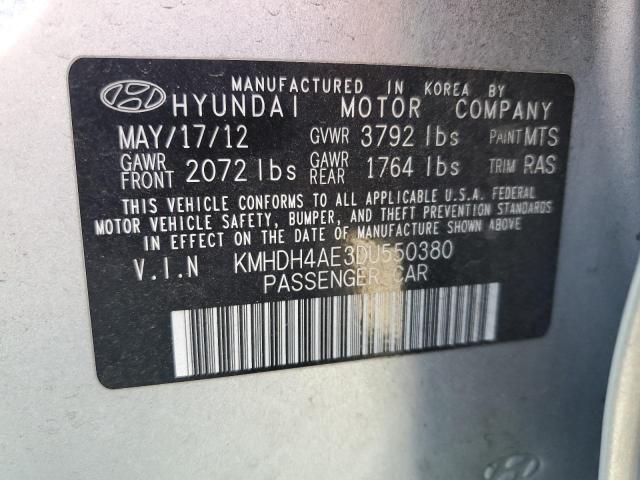 2013 Hyundai Elantra Gls VIN: KMHDH4AE3DU550380 Lot: 66426953