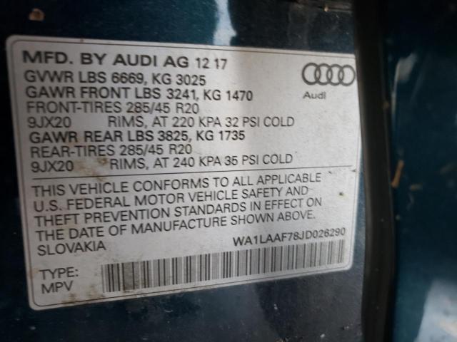 VIN WA1LAAF78JD026290 2018 Audi Q7, Premium Plus no.14