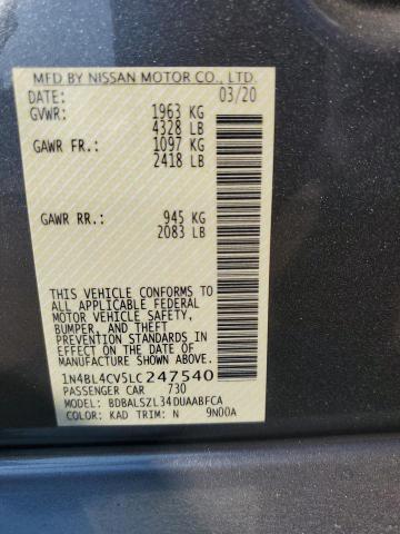 1N4BL4CV5LC247540 Nissan ALTIMA SR