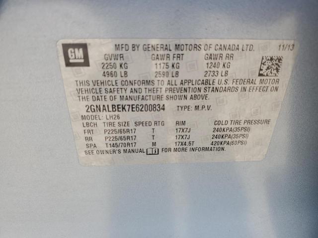 2GNALBEK7E6200834 Chevrolet EQUINOX LT