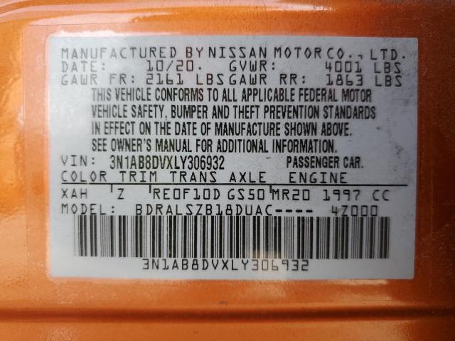 3N1AB8DVXLY306932 Nissan SENTRA SR