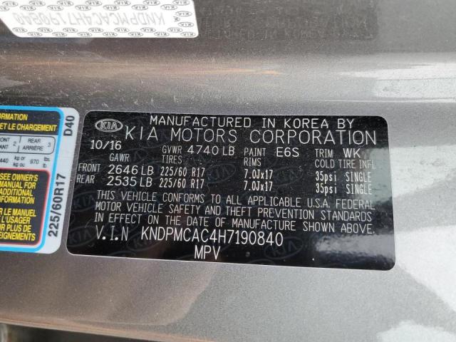 KNDPMCAC4H7190840 KIA Sportage Lx