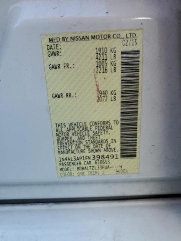 1N4AL3AP1FN398491 Nissan ALTIMA 2.5