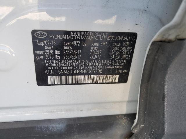 5NMZU3LB4HH005708 Hyundai SANTA FE SPORT