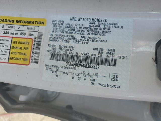 3FA6P0K96GR383332 Ford Fusion Titanium
