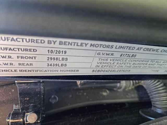 VIN SCBDG4ZG8LC076219 Bentley Continenta  2020 10