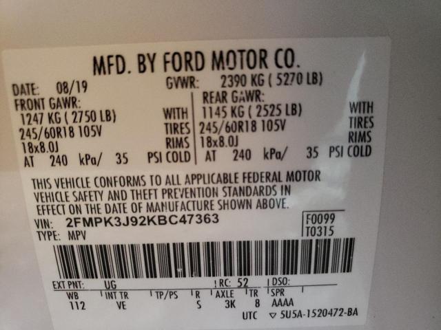 2FMPK3J92KBC47363 Ford Edge SEL 14