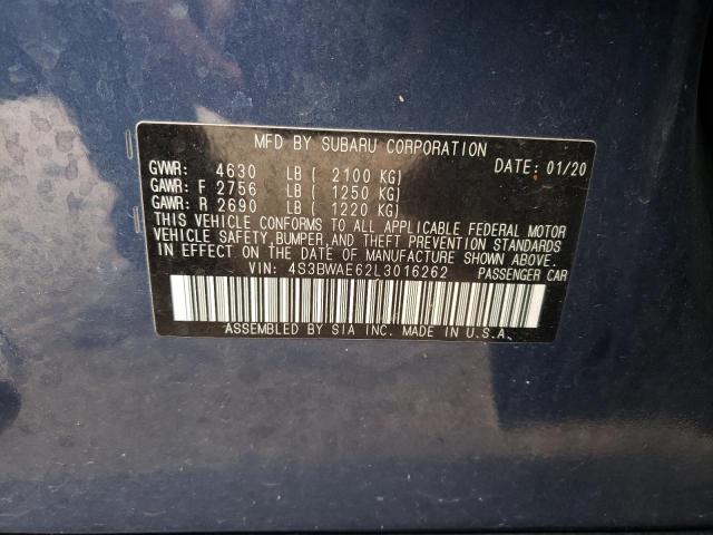 4S3BWAE62L3016262 Subaru Legacy Premium