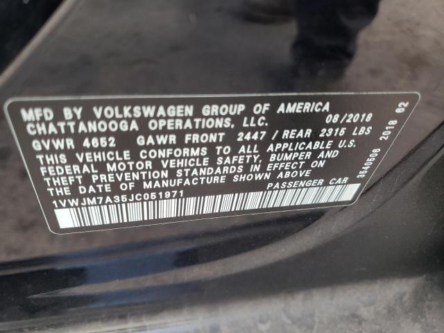 2018 VOLKSWAGEN PASSAT GT 1VWJM7A35JC051971