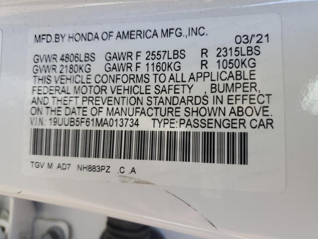 2021 ACURA TLX ADVANC 19UUB5F61MA013734