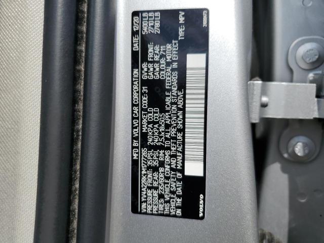 2021 VOLVO XC60 T6 MO YV4A22RK1M1777265