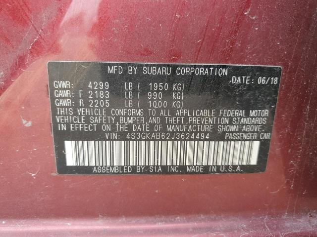 4S3GKAB62J3624494 Subaru Impreza Premium