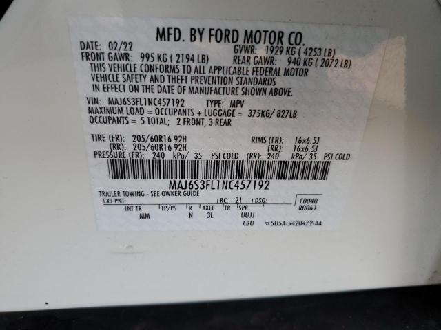 2022 FORD UNKNOWN - MAJ6S3FL1NC457192