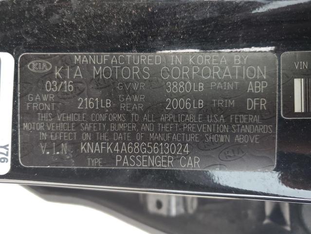 KNAFK4A68G5613024 KIA FORTE LX