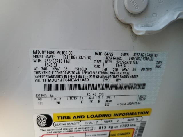 1FMJU1JT6NEA11050 Ford Expedition Xlt