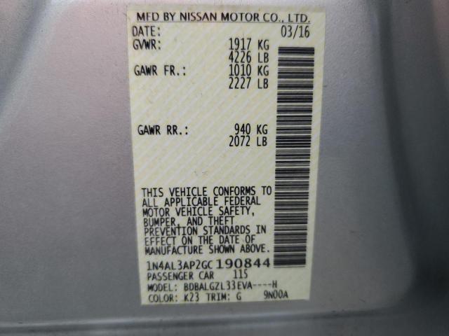 1N4AL3AP2GC190844 Nissan ALTIMA 2.5