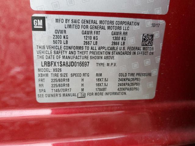 LRBFX1SA8JD016697 Buick Envision Essence
