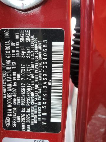 5XYKT3A69FG640683 KIA SORENTO LX