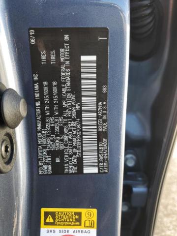 5TDJZRFH7KS708774 Toyota Highlander  12