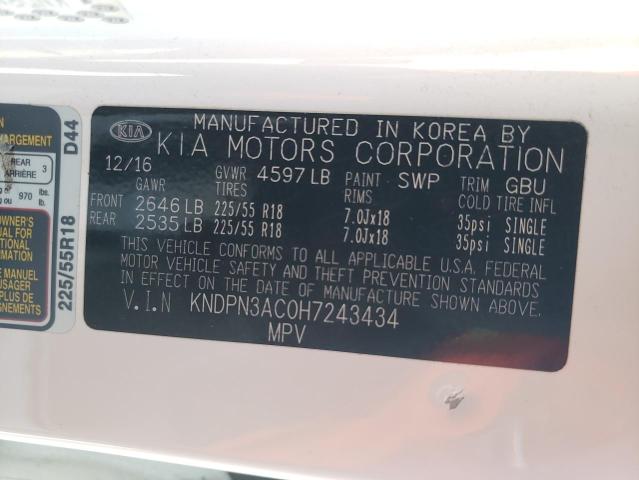 KNDPN3AC0H7243434 KIA Sportage Ex