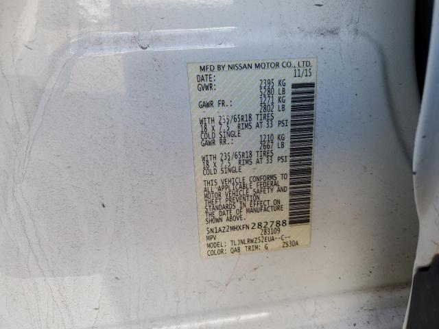 5N1AZ2MHXFN282788 Nissan MURANO S