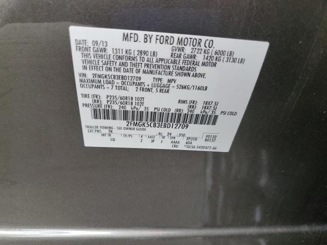 2FMGK5C83EBD12709 Ford FLEX SEL