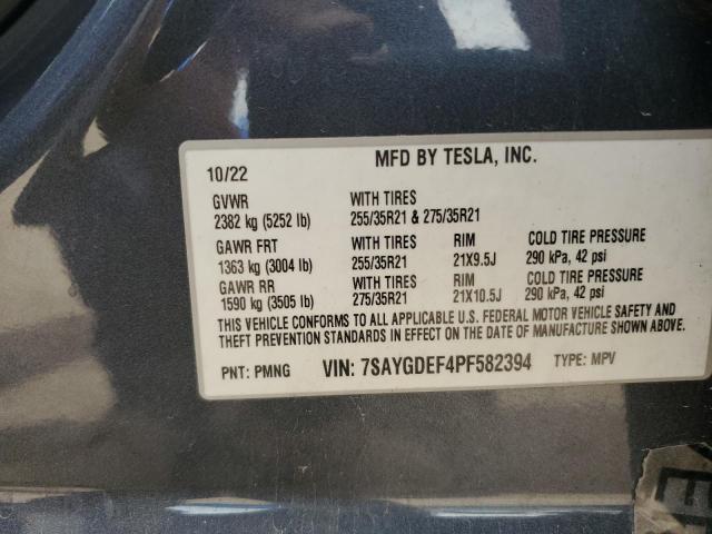 7SAYGDEF4PF582394 Tesla Model Y  10