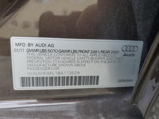 WAUWFAFL1BA113529 2011 AUDI A4, photo no. 12