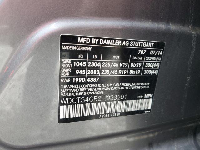 WDCTG4GB2FJ033201 Mercedes-Benz Gla 250 4matic