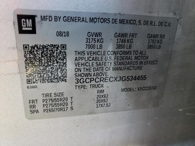2018 CHEVROLET SILVRDO LT 3GCPCRECXJG534455