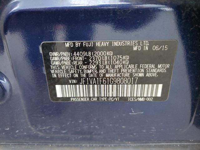 JF1VA1F61G9808017 Subaru Wrx Premium