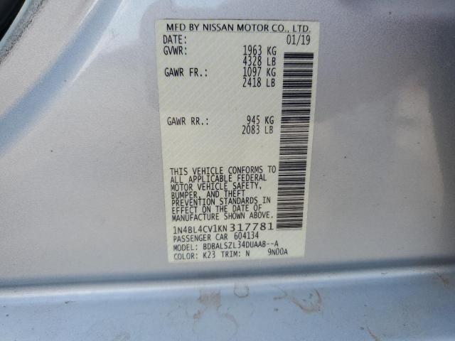 1N4BL4CV1KN317781 Nissan ALTIMA SR