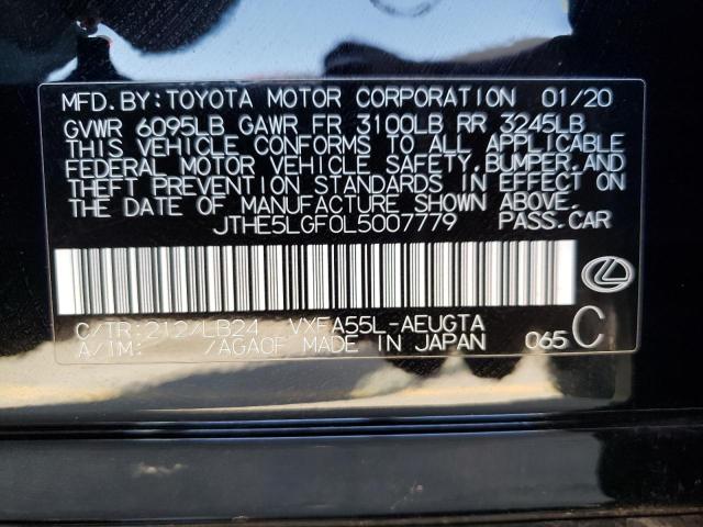 2020 LEXUS LS 500 JTHE5LGF0L5007779
