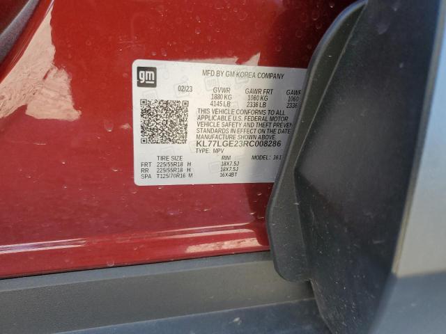 2024 CHEVROLET TRAX 1RS KL77LGE23RC008286