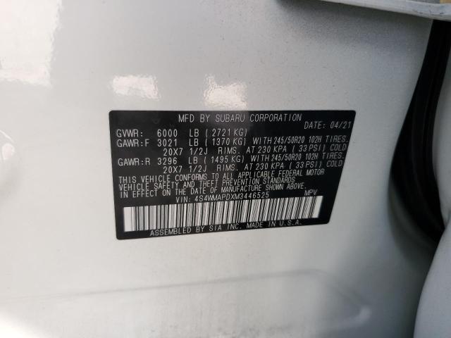  SUBARU ASCENT 2021 Білий