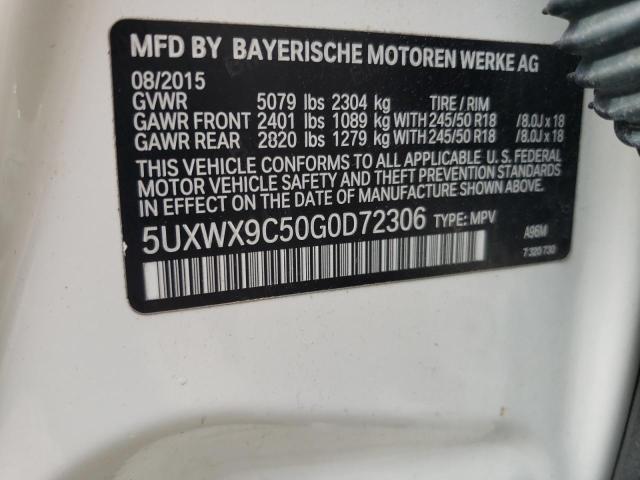 5UXWX9C50G0D72306 BMW X3 Xdrive28i