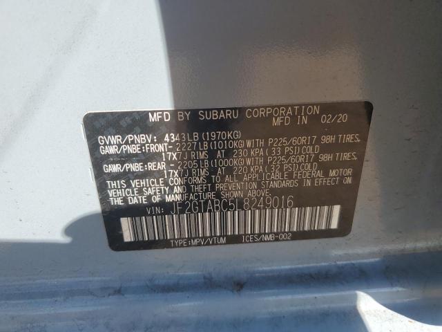 JF2GTABC5L8249016 Subaru Crosstrek
