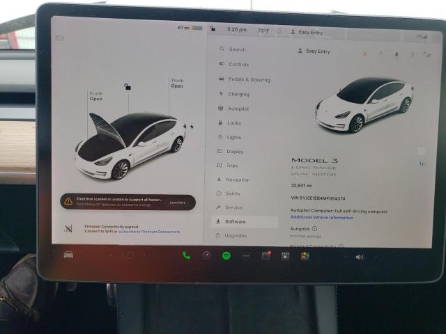 5YJ3E1EB4MF054374 | 2021 TESLA MODEL 3