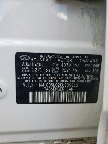 KMHC05LC2KU109910 Hyundai Ioniq Limited
