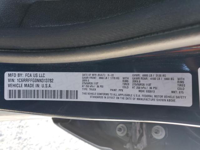 2022 RAM 1500 BIG H - 1C6RRFFG0NN313782