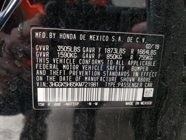2019 HONDA FIT SPORT - 3HGGK5H65KM721981