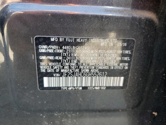 2016 SUBARU FORESTER 2 - JF2SJAHC6GH552612