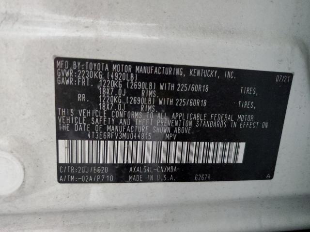 4T3E6RFV3MU044815 Toyota RAV4 XSE