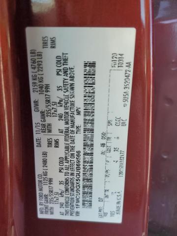 1FMCU9GX5GUB69566 Ford ESCAPE SE