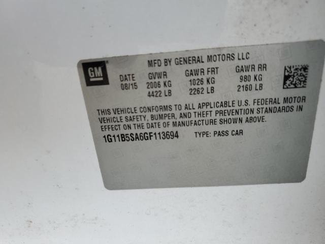 1G11B5SA6GF113694 Chevrolet Malibu Limited Ls